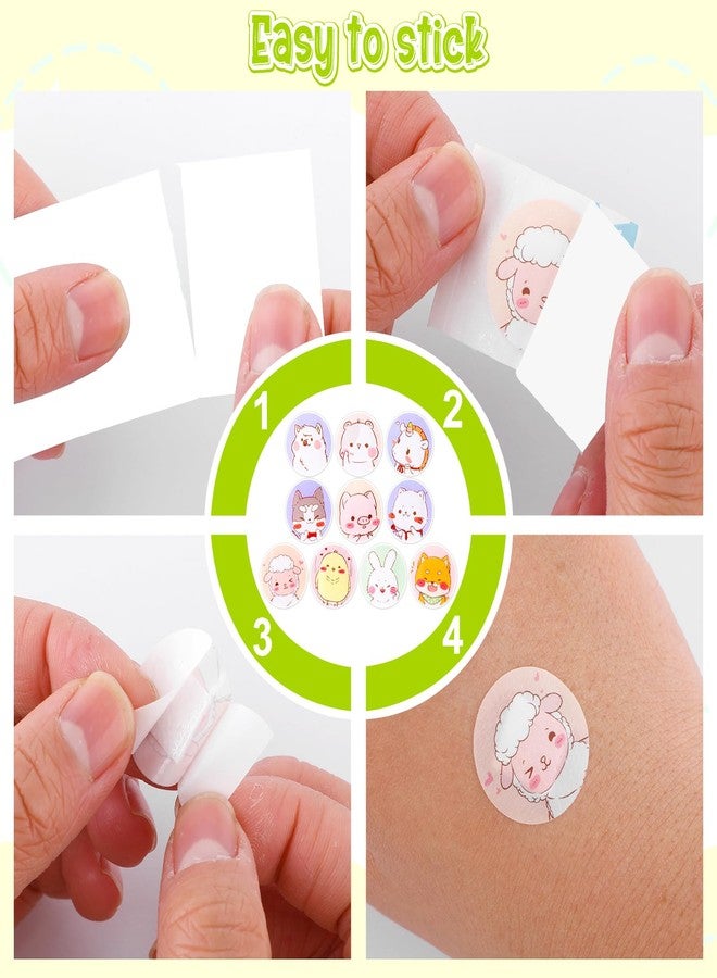 APLZGMG 120Pcs Kids Bandages 10 Styles Cute Cartoon Bandaids,0.9In Round Vaccination Bandage, Kids Bandaids for Small Wounds, Pimples, Vaccination and Blisters - Image 4